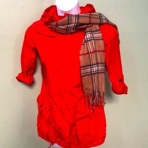 Burberry Authentic Red Women's Rain Coat Size:S/P